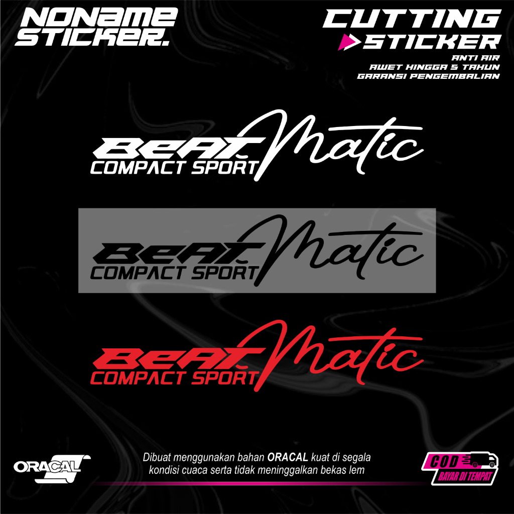 Stiker Beat Matic Cutting / Sticker Cutting Beat Matic Anti Air