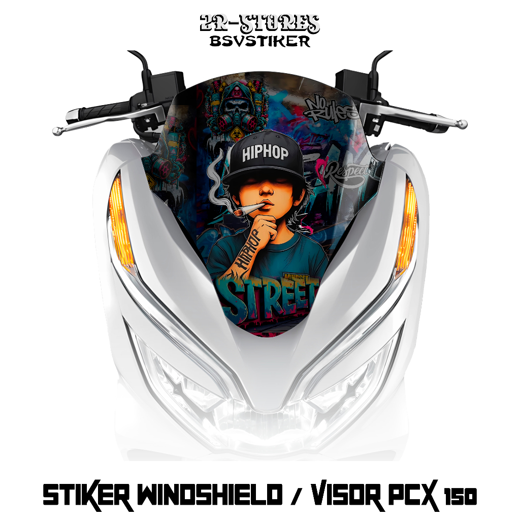 STICKER DECAL VISOR / WHINDSHIELD PCX 150 / STIKER PELINDUNG KACA DEPAN PCX OLD 150