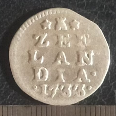 #13.ST. KOIN KUNO || KOIN PERAK || SILVER COIN || ZEELANDIA 2 STUIVER TAHUN 1733