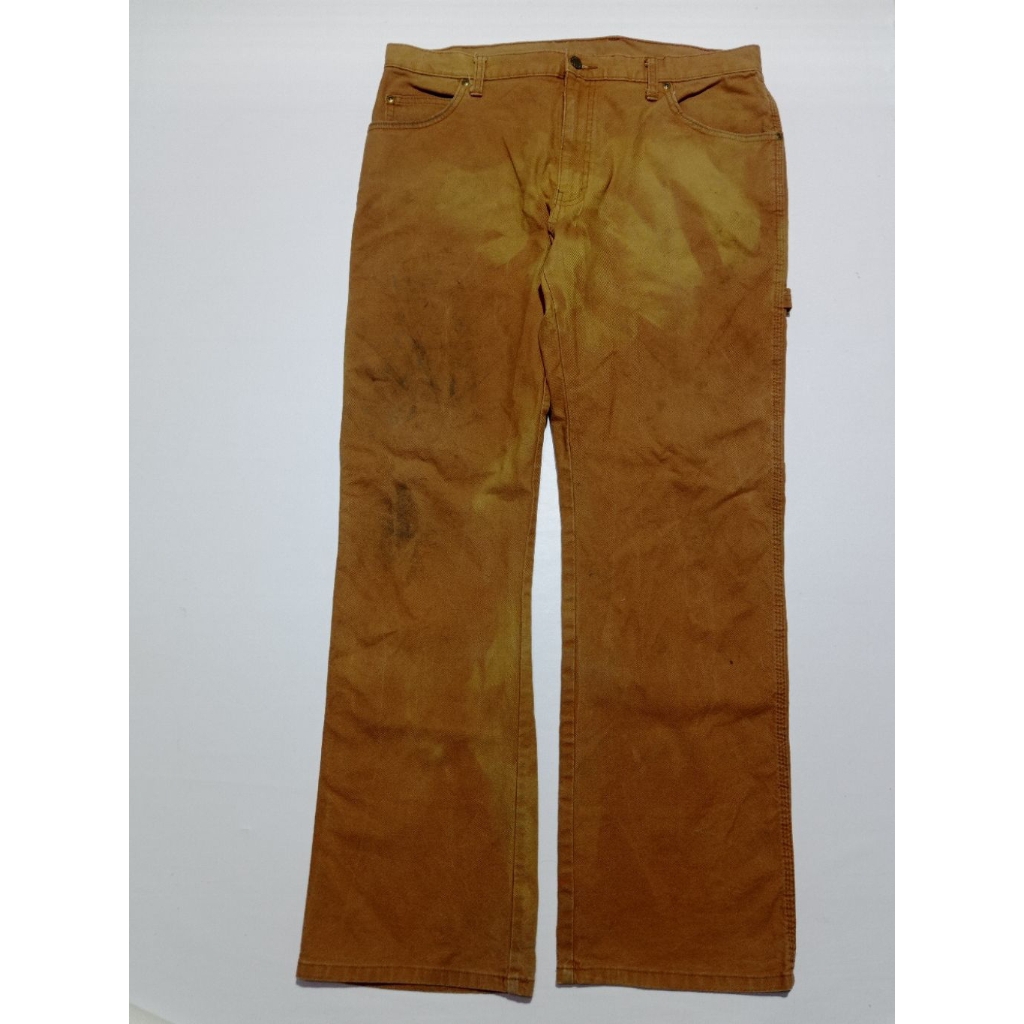 Celana Genuine Dickies Carpenter Relaxed Fit Warna Rinsed Brown Duck Size 34×32 Second Brand Genuine
