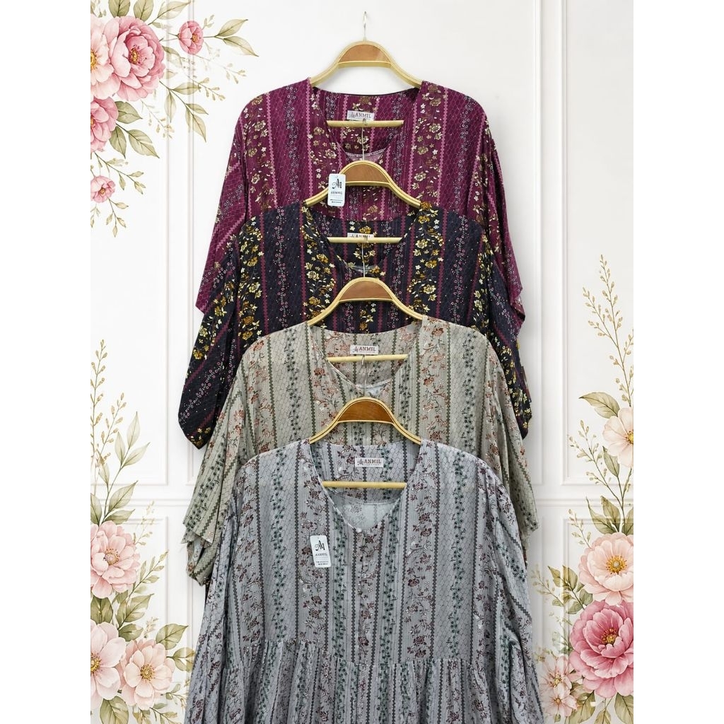 Gamis Aurora Bahan Rayon Omfeey Premium