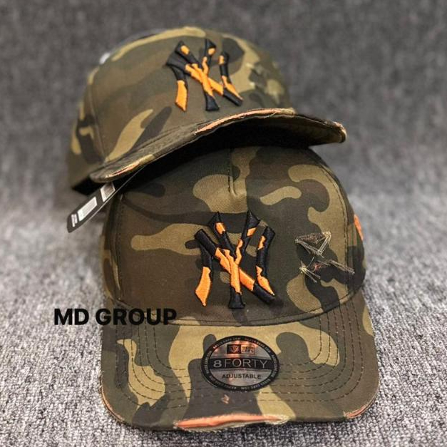 Topi Baseball New Trendy Material Soft Catton Distro Caps NY Hitam Oren Camo Coklat Kekinian Fashion