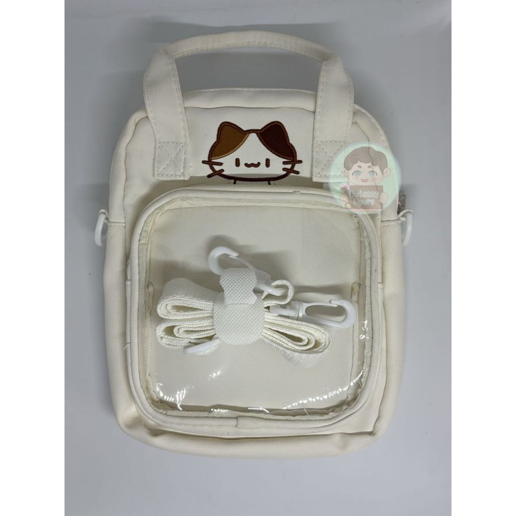 Itabag  Qyounger-WHITE Cat Crossbody bag
