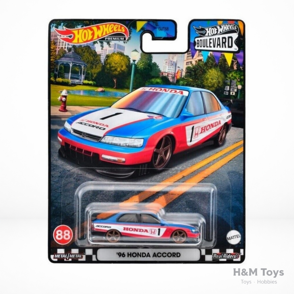 Hot Wheels Premium Boulevard 96 Honda Accord - Koleksi Diecast Hot Wheels Honda Accord Ban Karet
