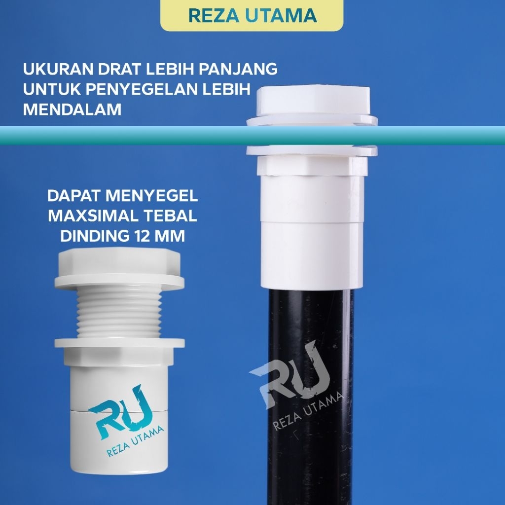 sambungan drat pipa outfut box filter aquarium dan tandon toren air