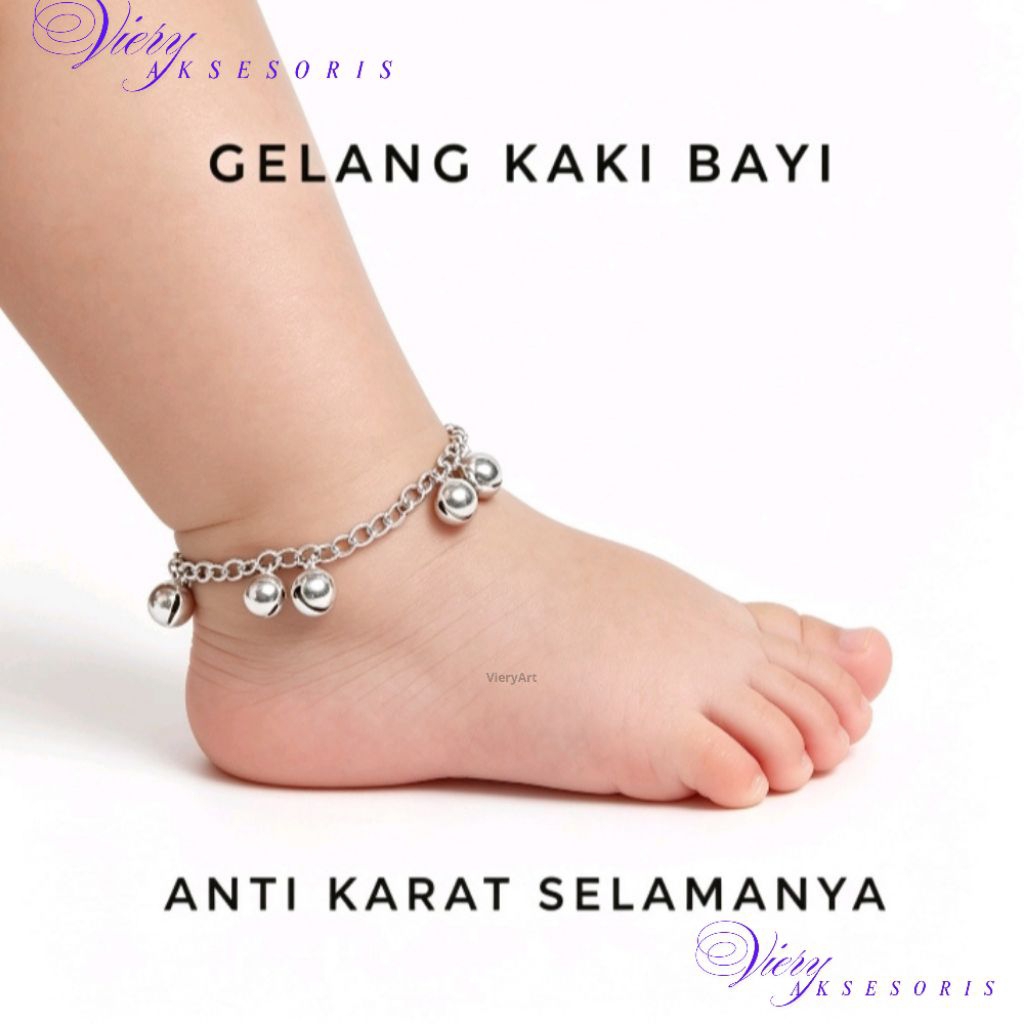 Gelang Kaki bayi Monel Gelang kerincingan baby Anti Karat