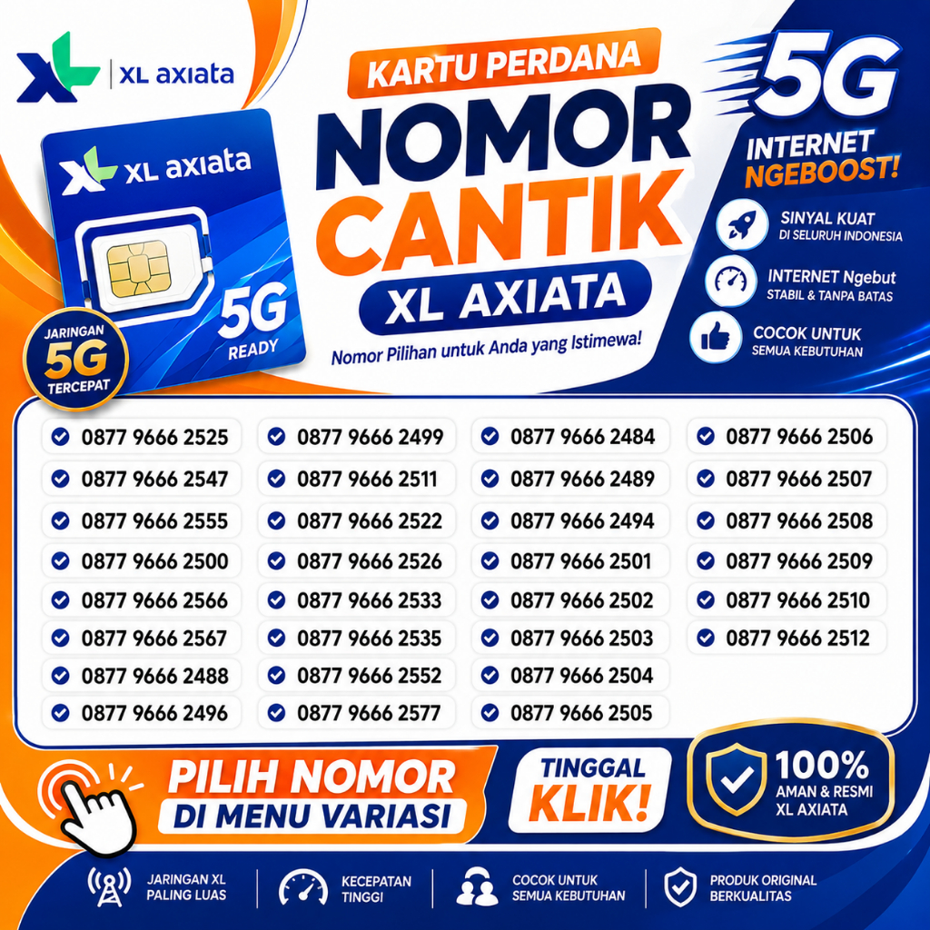 Kartu Perdana XL Segel 5G 4G Nomor Cantik 666