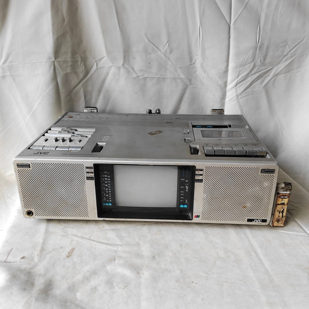 Pajangan Vintage 1982 Tv Radio Tape JVC  CX - 710