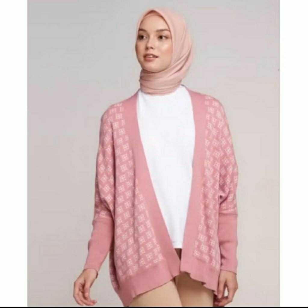 preloved ria miranda RM monogram alora knit cardigan