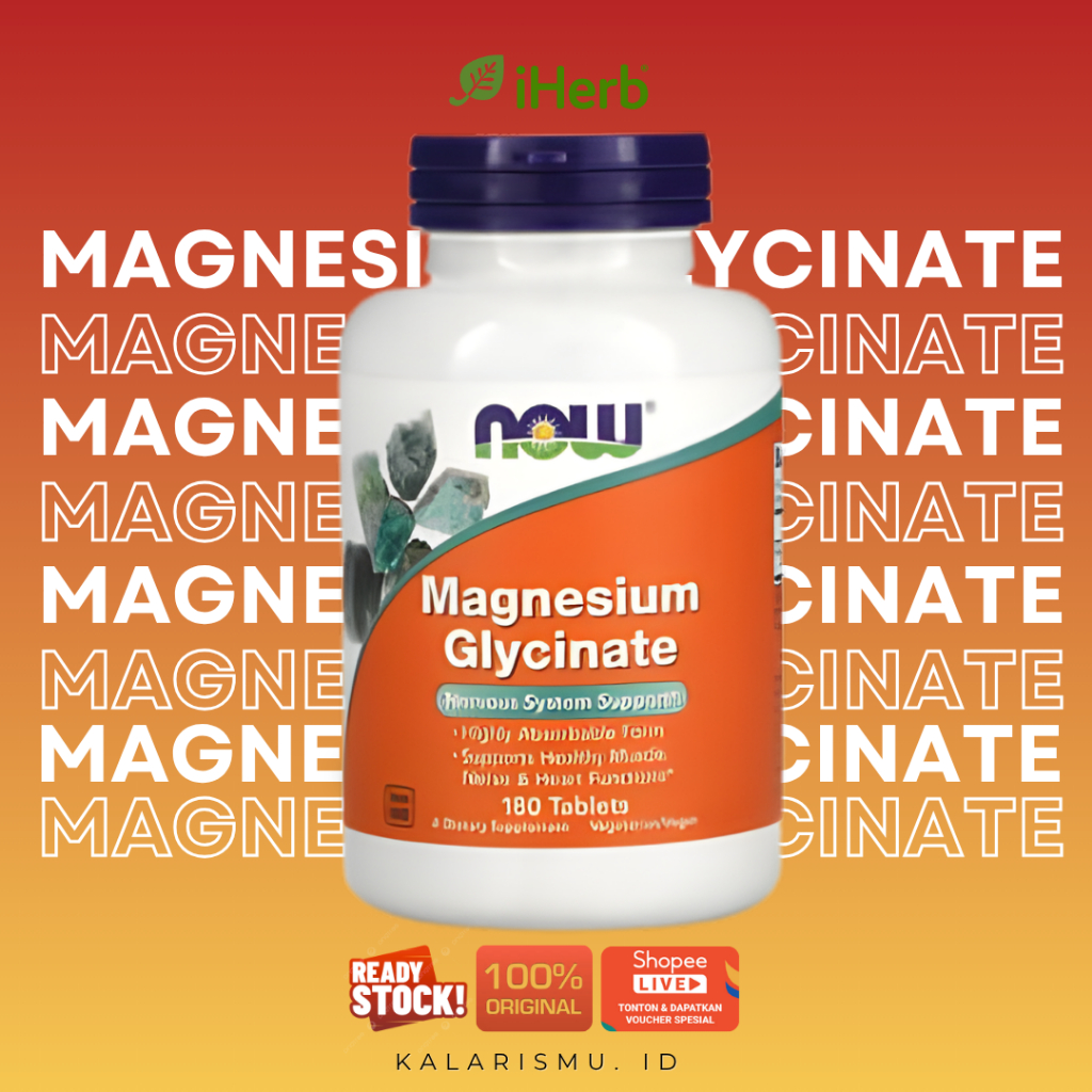 Now Foods Magnesium Glycinate 180 Tablets