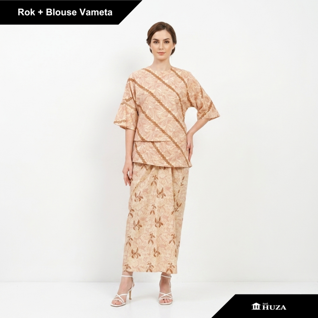 Batik Huza Setelan Rok + Blouse Vameta