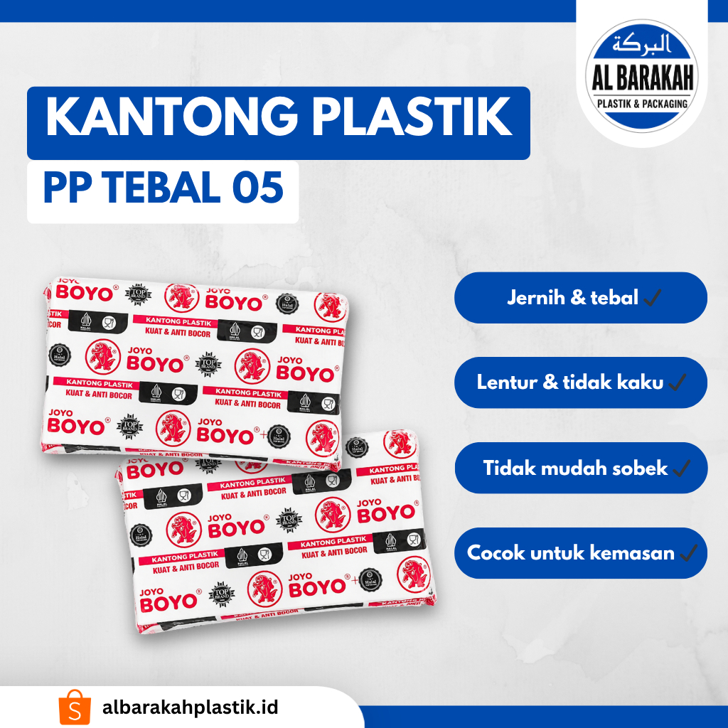 Kantong Plastik PE Boyo Tebal 05 | Al Barakah Plastik