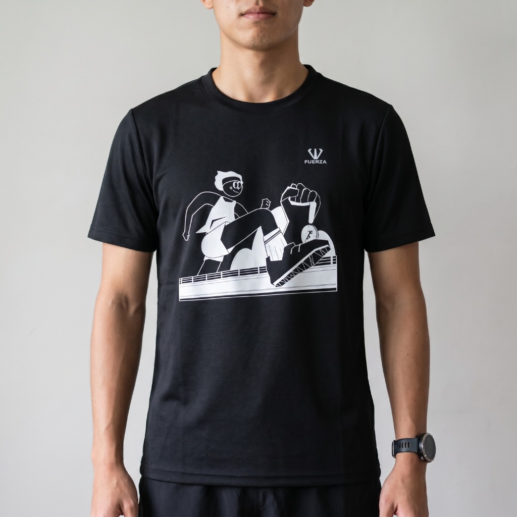 Kaos Jersey FUERZA Running Pria Size L-XL