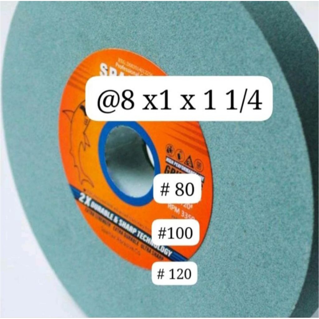 Batu asah gerinda duduk 8"inch GC120 SPARTAX