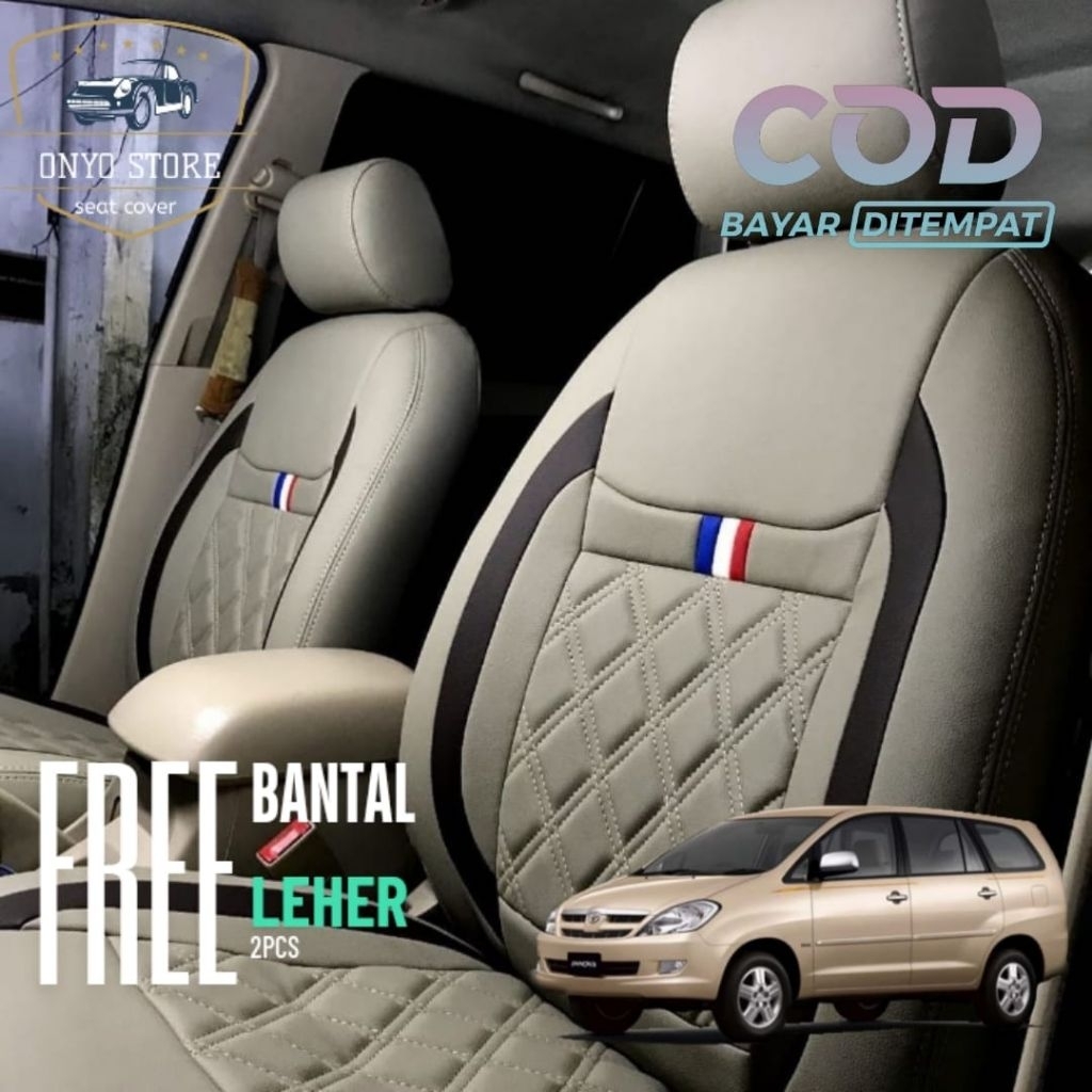 PROMO Cover Jok Mobil Toyota Innova Tipe G Tipe V Dan Tipe E Full Set 3 Baris Jok Kualitas Terbaik