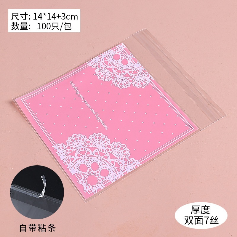 14x14 Plastik Seal Opp Serbaguna Kue Cookies Snack Accessories Motif