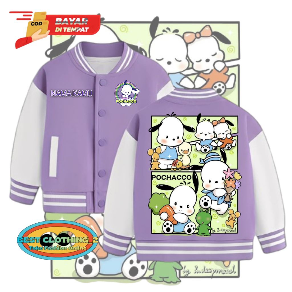 Jaket Varsty Anak Pochacco / Varsty Anak Pochacco Free Nama