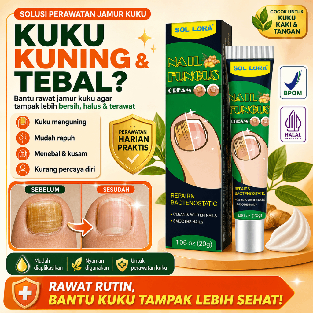 Salep Kuku Jamur [BPOM] Obat Kuku Rusak & Menebal Melepaskan Kuku Mati Cream Herbal Cina Perawatan K