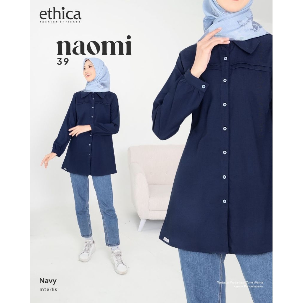 Ethica | Naomi 39 Navy Atasan Tunik