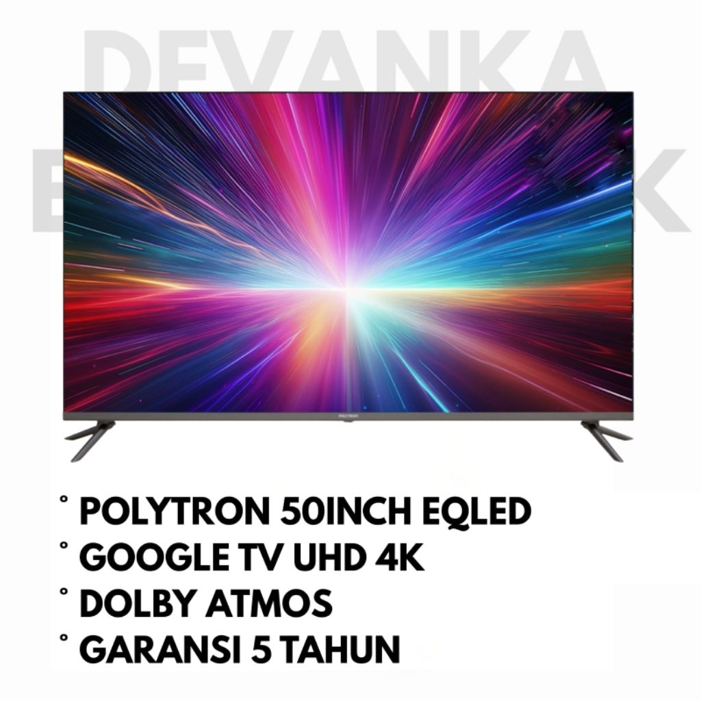 POLYTRON PLD 50QG5059 Smart Cinemax EQLED Goggle TV Android 50 inch UHD 4K Garansi Resmi