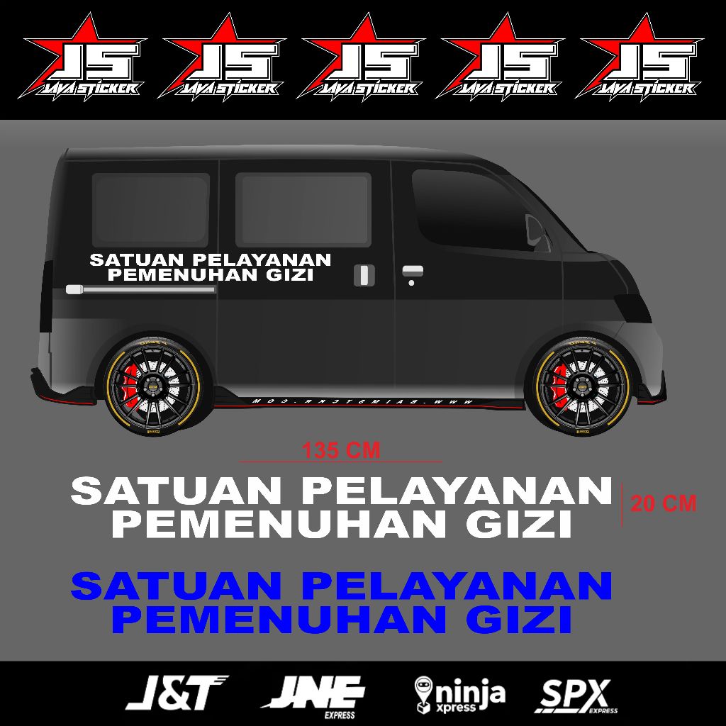 STIKER SPPG BGN MBG MOBIL GRAND MAX STICKER MOBIL SPPG UNTUK MOBIL DLL