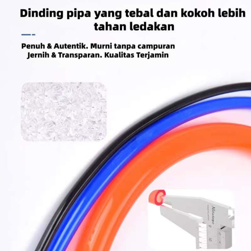 Selang Angin PU Tahan Tekanan Tinggi & Panas
