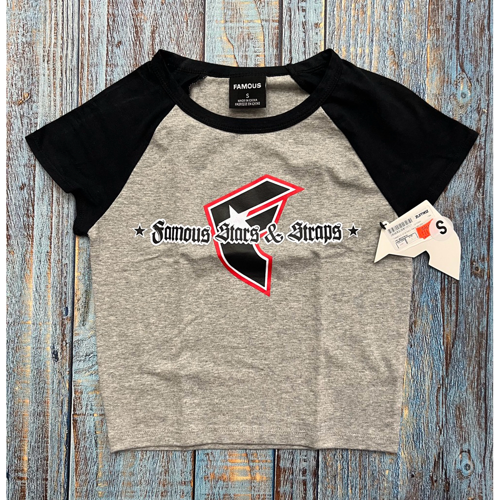 Kaos T-Shirt Wanita Famous Stars and Straps - Stacked Gray Official Merchandise