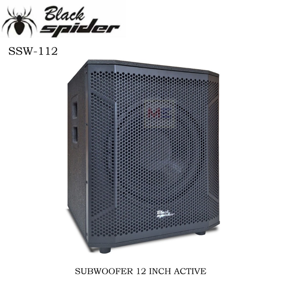 Subwoofer Aktif 12 Inch RMS 350 Watt Black Spider SSW 112