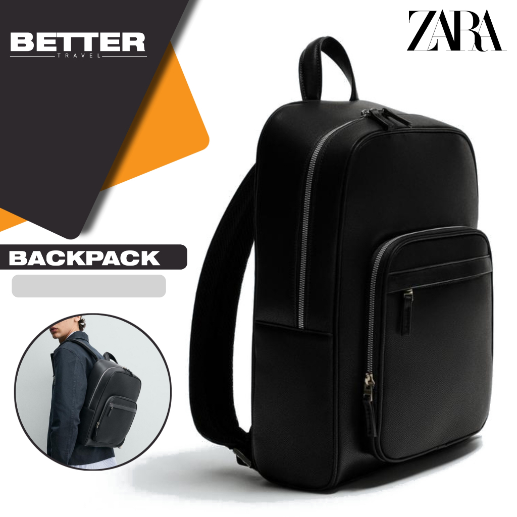Tas ZARA backpack pria formal casual kantor kuliah tas ransel laptop 13 inch original