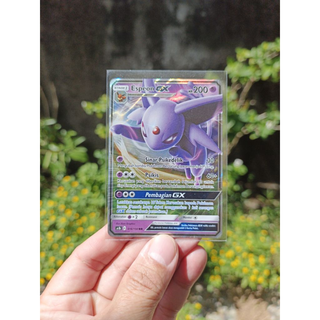 kartu pokemon Indo holo 2019 Espeon GX