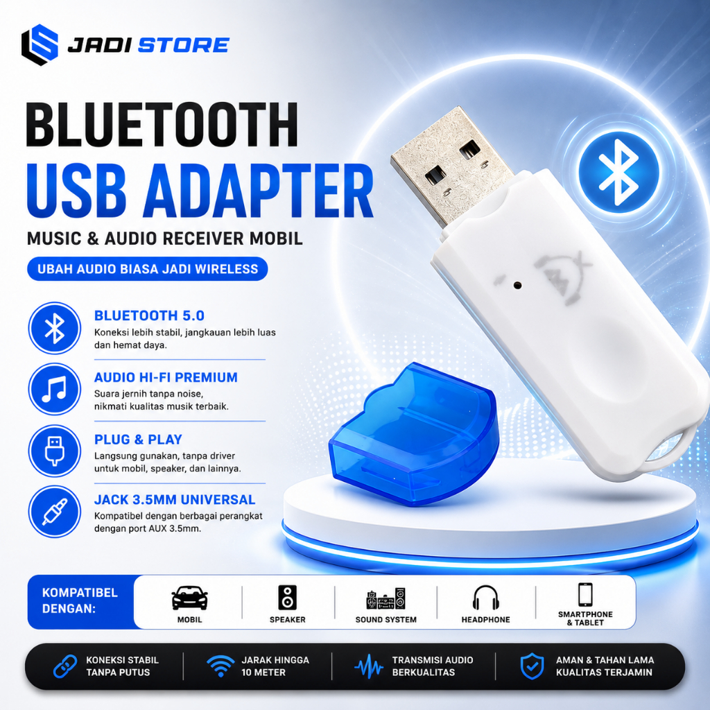 Car Wireless USB Bluetooth Adapter Music Audio Receiver Mobil Bluetooth Receiver Bluetooth Mobil Blu