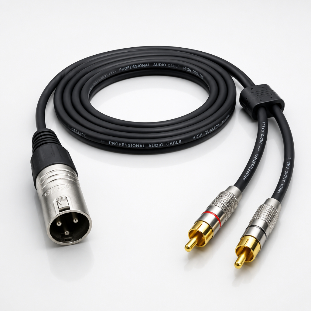 Kabel xlr male to rca / xlr male to dual rca