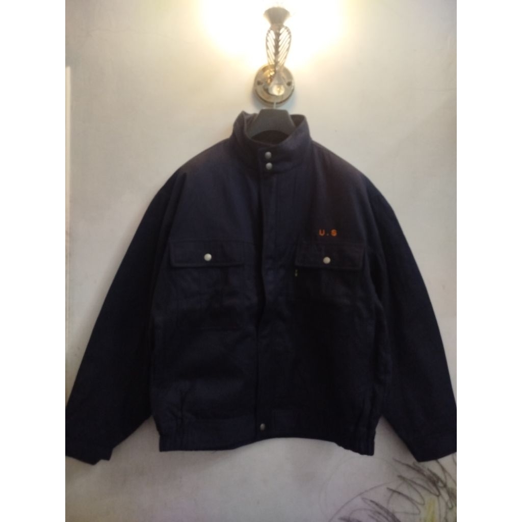 work jacket jaket formal kerja navy tebal