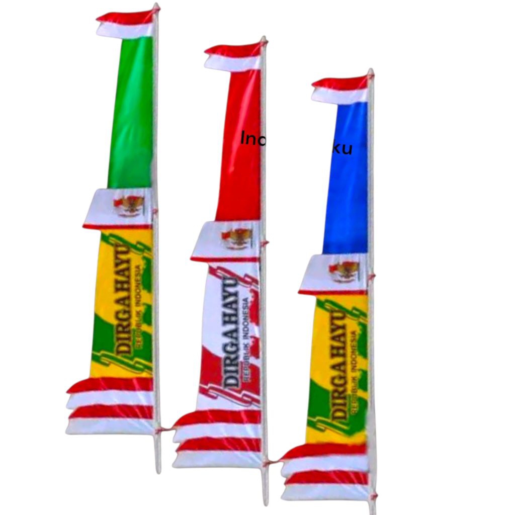 BENDERA UMBUL UMBUL Bandir jumbo 3m  20 PCS Umbul umbul warna warni