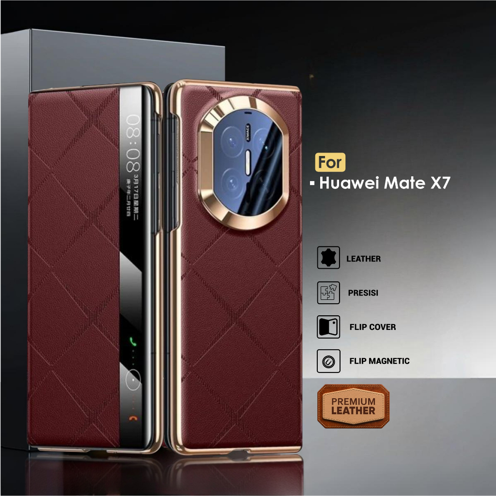 ALFACASE Case Huawei Mate X7 - Evander Flip Case - Casing Huawei Mate X7