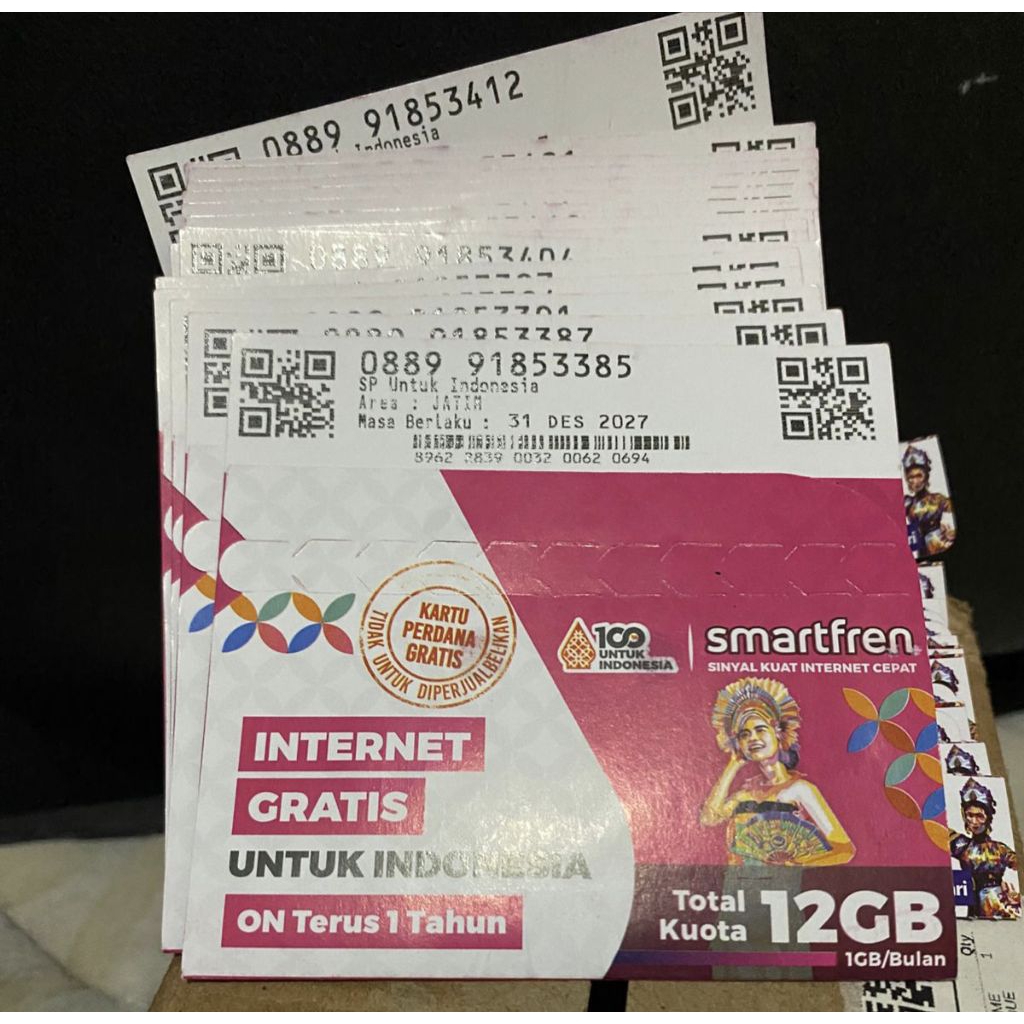 Kartu Perdana Smartfren Kuota 12GB - Internet Nonstop dan Nelpon Gratis