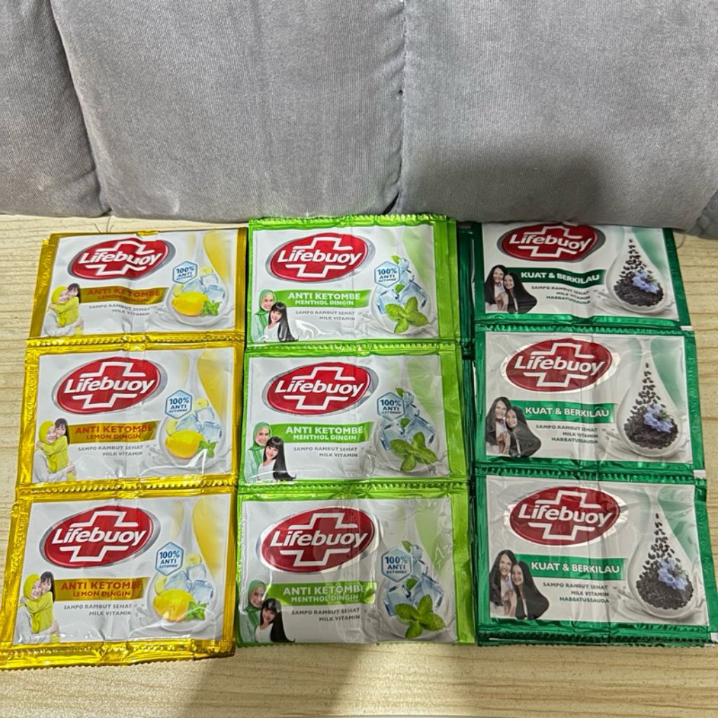 Shampoo Sachet Lifebuoy Hijau Kuat & Berkilau 12 Sachet