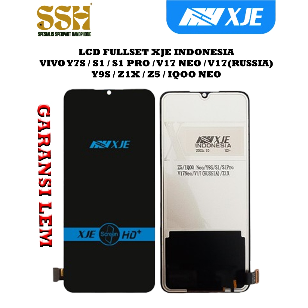 LCD VIVO Y7S / S1 / S1 PRO / V17 NEO / V17 (RUSSIA) / Y7S / Y9S / Z1X / Z5 / IQOO NEO BLACK FULLSET 