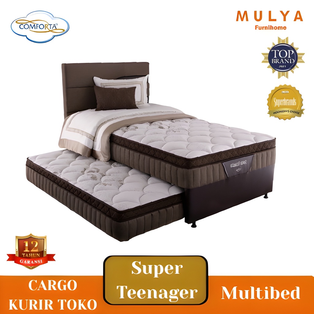 Kasur Springbed Sorong Set Comforta 2 in1 /Bed Sorong Comforta/Comforta Multibed Super Teenager Full