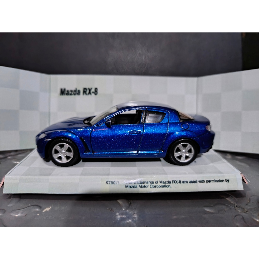Diecast Kinsmart Mainan Miniatur Mobil Mazda RX8 - Blue