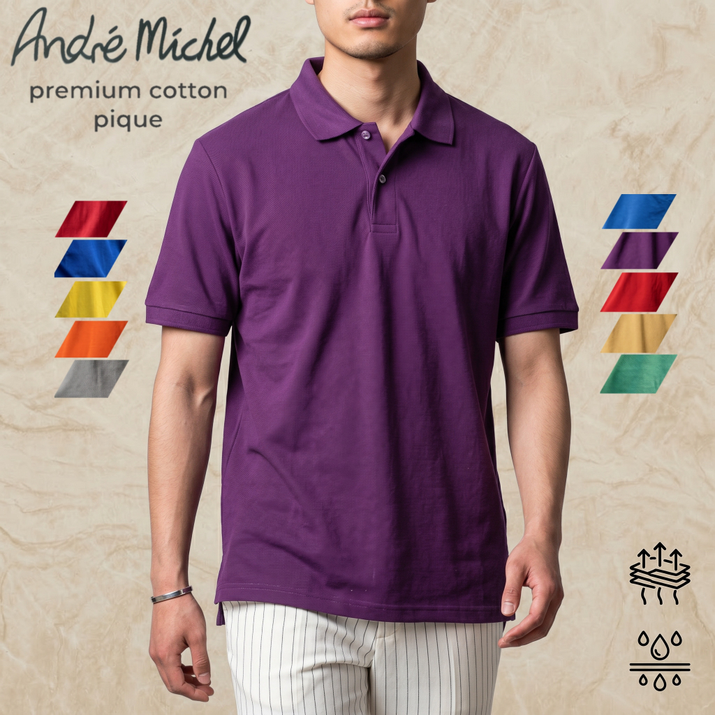 HARGA SALE Kaos Polo Andre Michel #233 10 warna