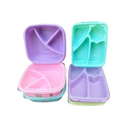 Lunch Box Bento Biggy 4 Sekat Kotak Makan Anak Tempat Bekal Catering Kantoran Food Grade