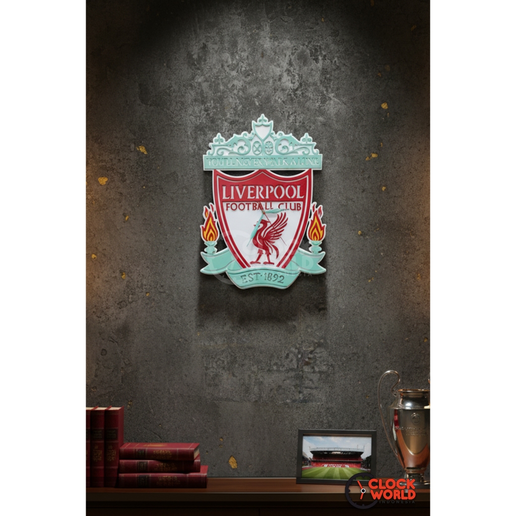 clockworld - JAM DINDING TIMBUL 3D LOGO BOLA LIVERPOOL CUTTING