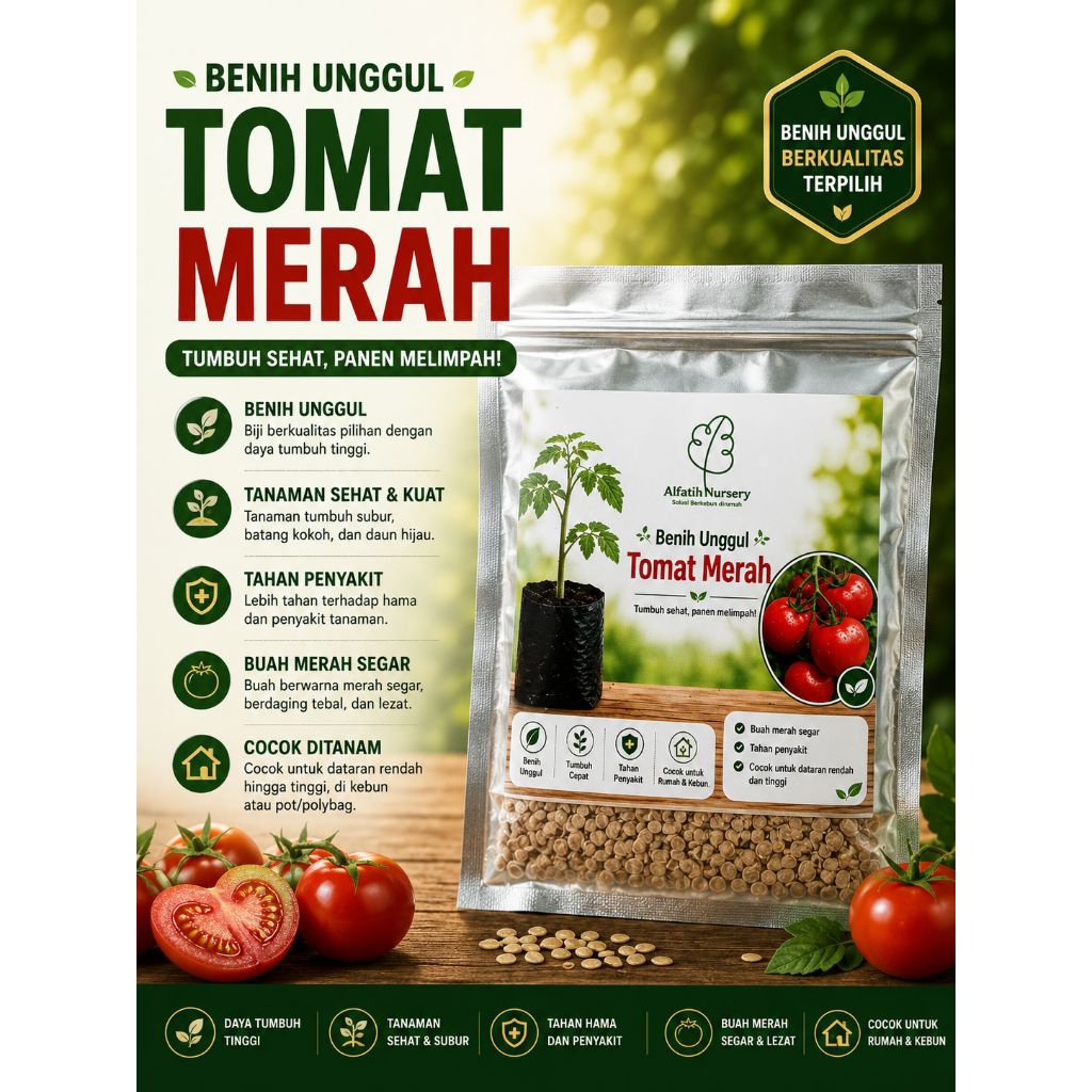 Benih tomat merah besar atau tomat sayur