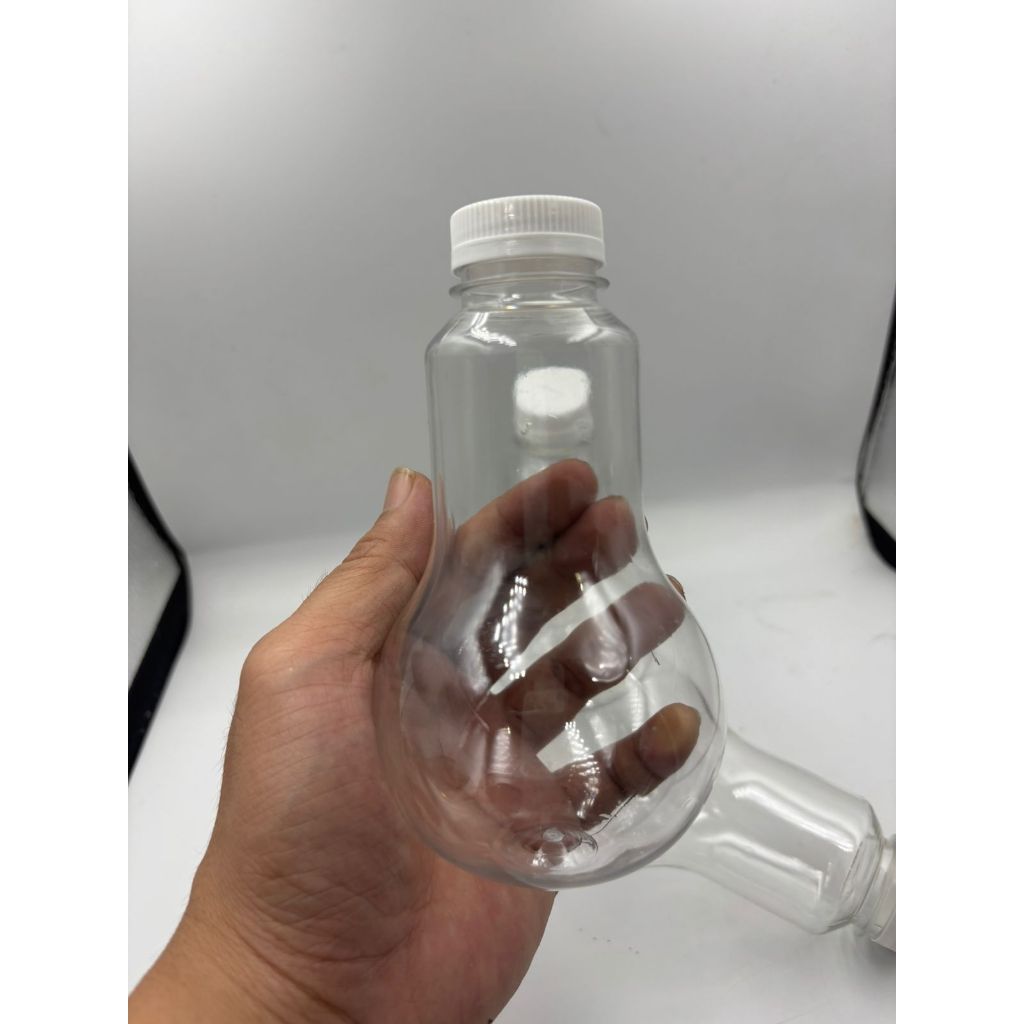 (Isi 72 SET) Botol Plastik Pet Bohlam 320ml - 300ml kemasan minuman kopi susu madu sirup jus juice (
