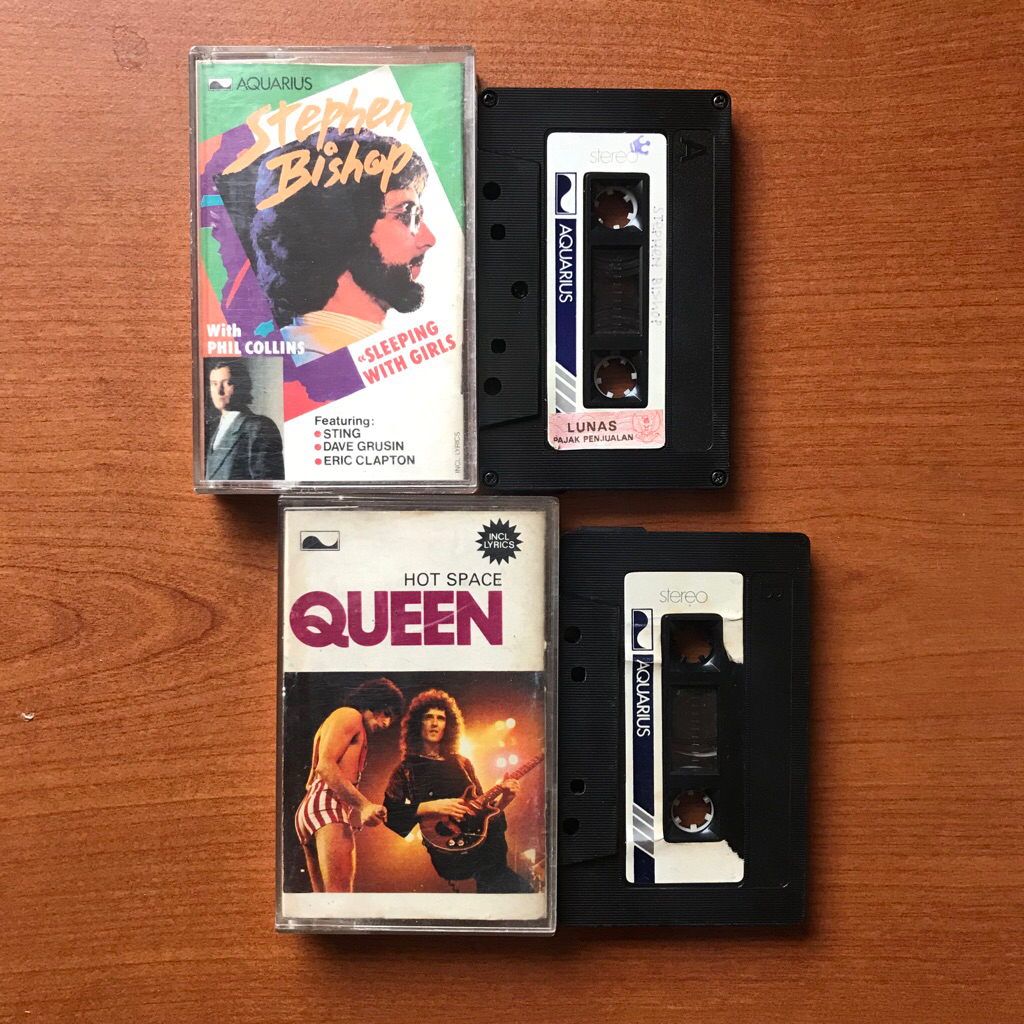 Kaset Stephen Bishop & Queen Hot Space (sepaket)