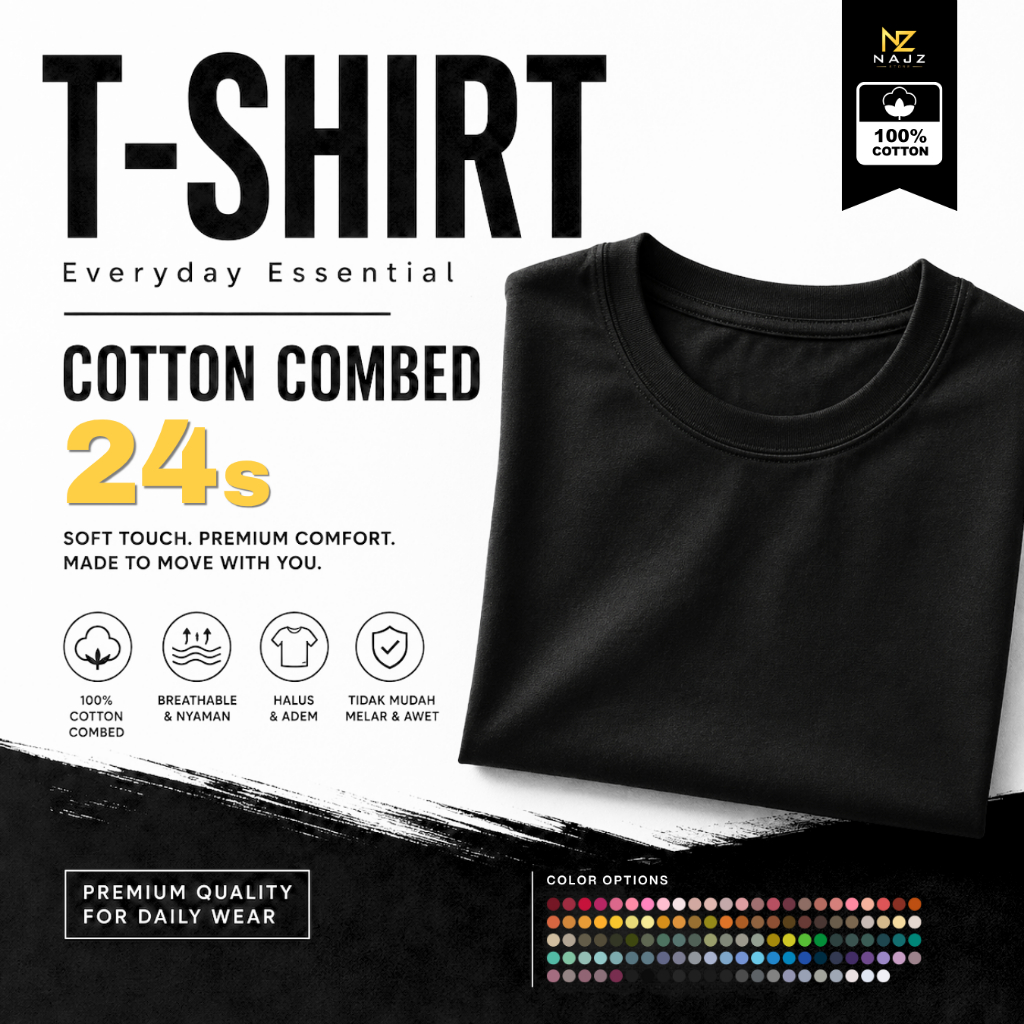 {LANGSUNG PABRIK} KAOS POLOS / KAOS OBLONG COTTON COMBED 24s T-SHIRT SHIRT ANAK- ANAK ANAK