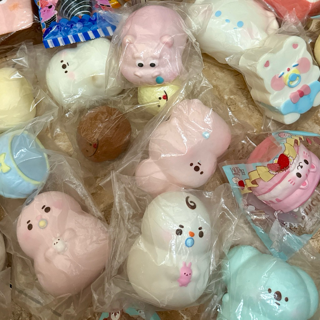 SQUISHY TOAST CHOCOBERRY SCARF UNGU RED CREAMIICANDY MIDO MEATBALLS LISA SNOWMAN PAJAMAS PERPER CREA
