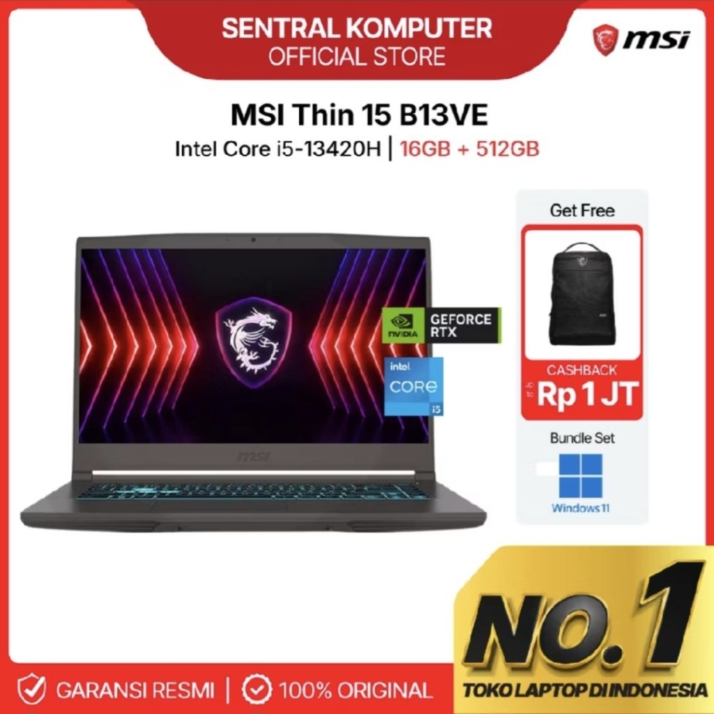 MSI Thin 15 i5-13420H RTX 2050