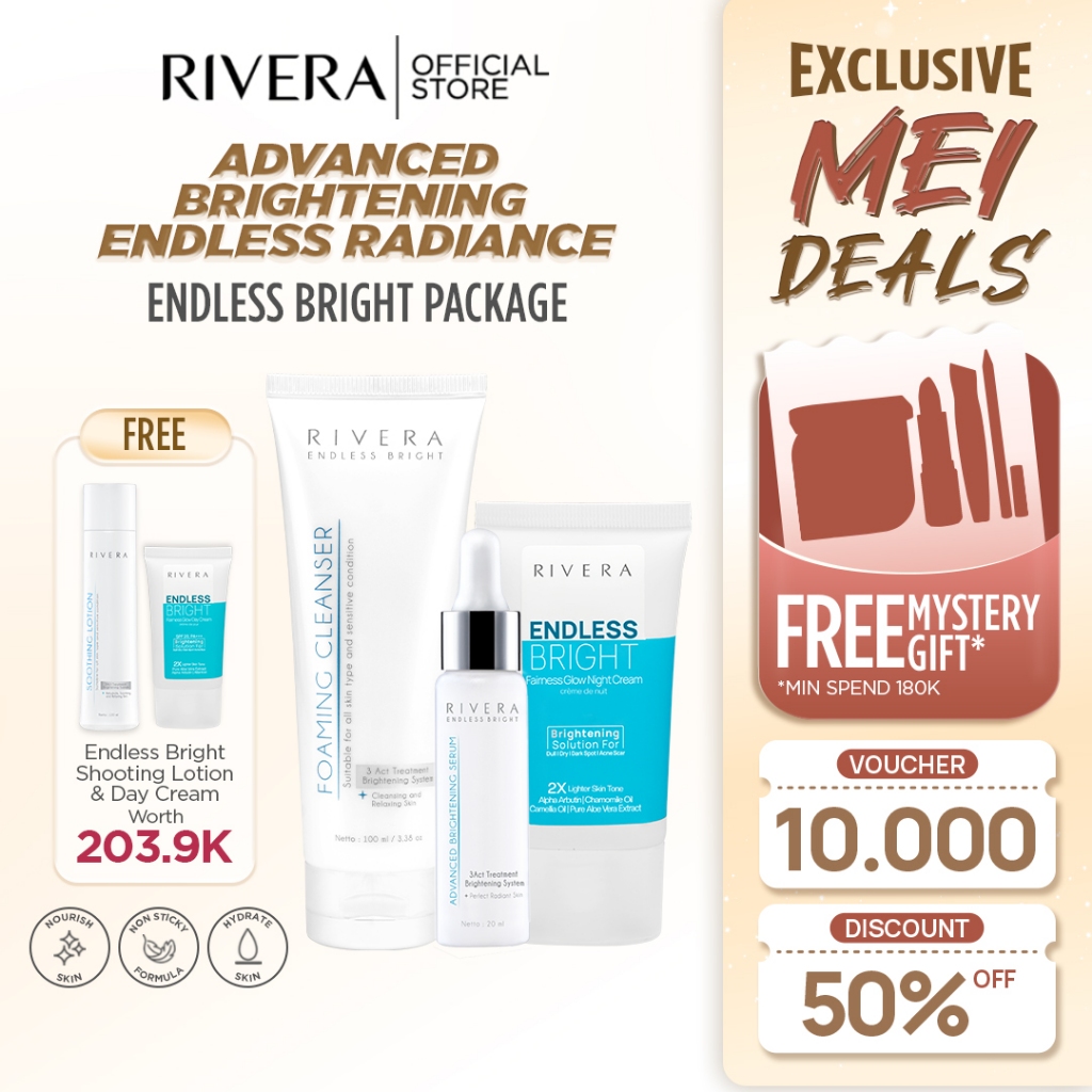 Rivera - Buy 3 Get 5  Special Bundle Endless Bright Set (DP 2) | Full Bright Skin Package Endless Br